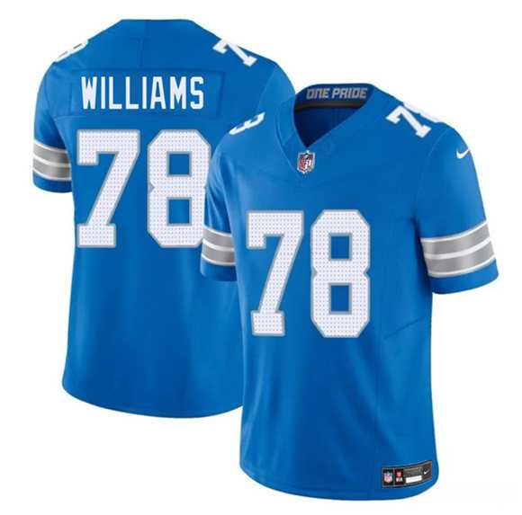 Men & Women & Youth Detroit Lions #78 Tyleik Williams Blue 2025 Draft F.U.S.E. Vapor Limited Stitched Jersey,We sell and wholesale Men & Women & Youth Detroit Lions #78 Tyleik Williams Blue 2025 Draft F.U.S.E. Vapor Limited Stitched Jersey on line form chian!